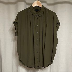 Madewell Central Drapey Shirt in Kale